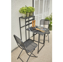 Ensemble de meubles de balcon Siena Garden 2 places composé de: table, 2 chaises pliantes aluminium anthracite-thumb-1