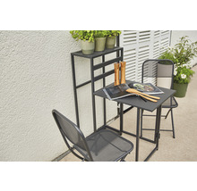 Ensemble de meubles de balcon Siena Garden 2 places composé de: table, 2 chaises pliantes aluminium anthracite-thumb-23