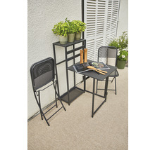 Ensemble de meubles de balcon Siena Garden 2 places composé de: table, 2 chaises pliantes aluminium anthracite-thumb-27