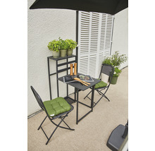 Ensemble de meubles de balcon Siena Garden 2 places composé de: table, 2 chaises pliantes aluminium anthracite-thumb-20