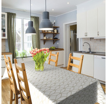 Tischdecke Style Hana weiß beige 100 x 140 cm