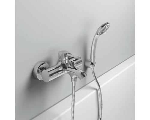 Robinet de baignoire avec douchette pour montage mural