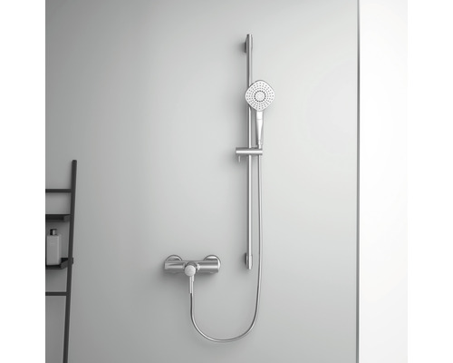 Duscharmatur mit Handbrause und Brausestange