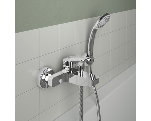 Robinet de remplissage de baignoire avec douchette pour montage mural