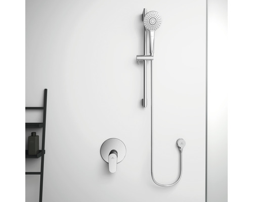 Duschset mit Kopfbrause, Handbrause und Armatur für das Badezimmer