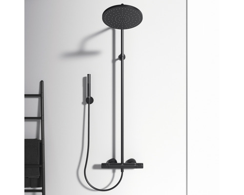 Duschsystem mit Kopfbrause, Handbrause und Thermostatarmatur