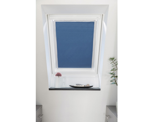 Lichtblick Dachfenster Sonnenschutz Thermofix blau 36x71,5 cm