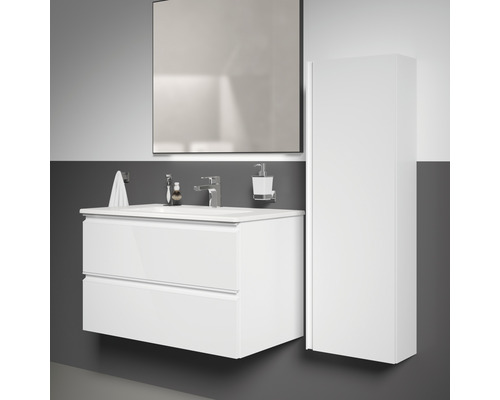 Ensemble de salle de bains avec meuble sous-vasque, armoire de toilette et armoire haute