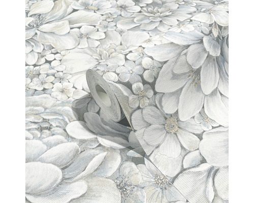 Tapetenrolle mit floralem Muster