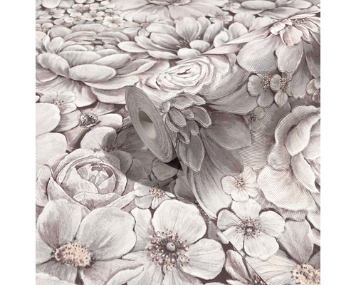 Tapetenrolle mit Blumenmuster