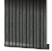 Vliestapete 33961 Botanica 3D Holz-Optik schwarz anthrazit