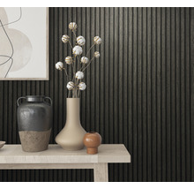 Vliestapete 33961 Botanica 3D Holz-Optik schwarz anthrazit