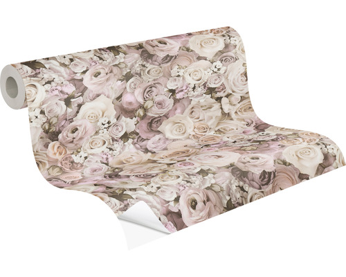 Tapetenrolle mit Rosenmuster