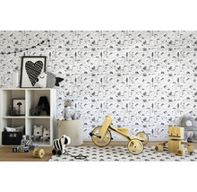 Vliestapete 45846 Kids Walls Autos Straße grau weiß