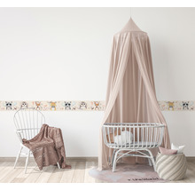 Bordüre 45889 Kids Walls Tiere Luftballon beige braun 5 m x 17,5 cm