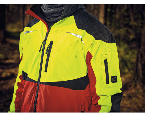Veste forestière avec plusieurs poches zippées