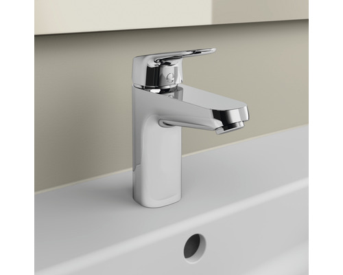 Mitigeur monocommande chromé brillant pour lavabo