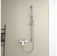 Robinet de douche avec barre de douche et douchette pour la salle de bain