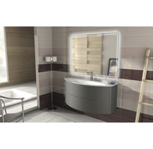 Waschtischunterschrank Eden 121 cm talpa-grau matt montiert