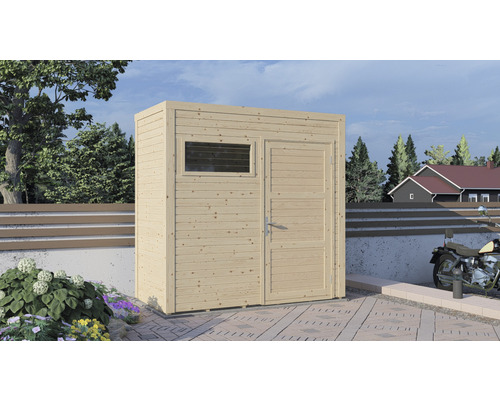 Gartenschrank aus Holz mit Fenster und Tür