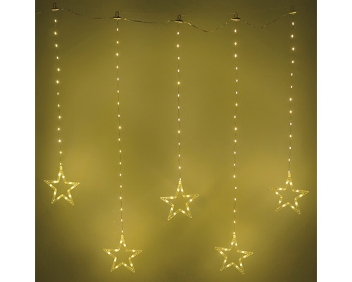 Rideau d'étoiles Lafiora L 100 cm 125 LED couleur d'éclairage blanc chaud
