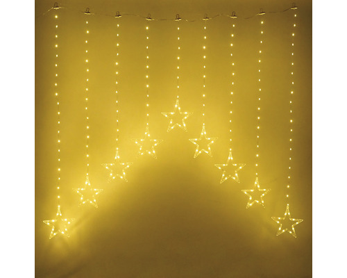 Rideau d'étoiles LED Lafiora L 120 cm 224 LED couleur d'éclairage blanc chaud