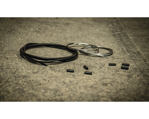 Fahrrad-Bremszug-Set mit Kabel und Endkappen