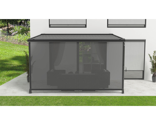 Pavillon de jardin couvert avec écran d''intimité