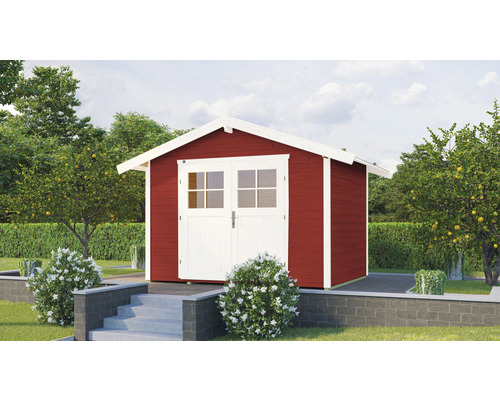 Gartenhaus weka 122 Luxemburg 301 - HORNBACH Fußboden 235 Gr. x cm 4 schwedenrot inkl