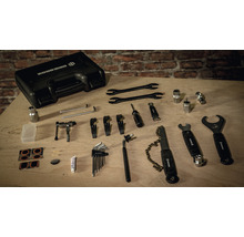 Kit d''outils de vélo avec boîte à outils, clés, clés Allen et rustines