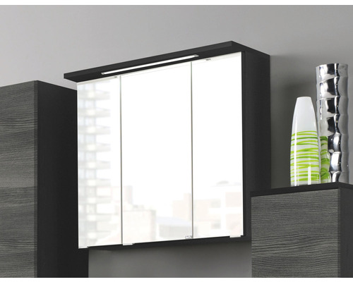 Armoire de toilette à trois portes avec éclairage