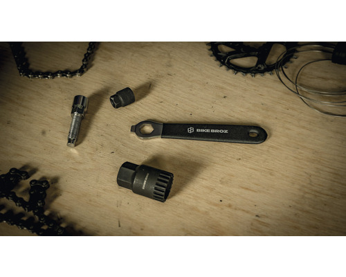 Kit d''outils de vélo avec fouet à chaîne, extracteur de cassette et outil de boîtier de pédalier