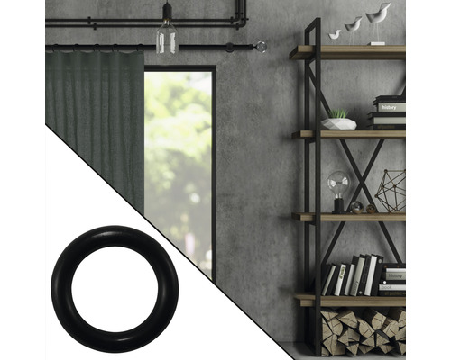 Gardinenring aus Kunststoff zur Befestigung an Gardinenstangen