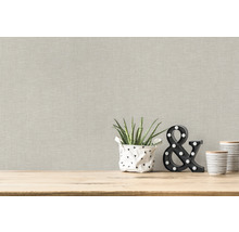 Papier peint intissé 38613-2 #Hygge structure tissu uni gris