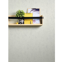 Papier peint intissé 38615-3 #Hygge structure uni gris blanc