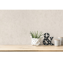 Papier peint intissé 38615-4 #Hygge structure uni gris beige