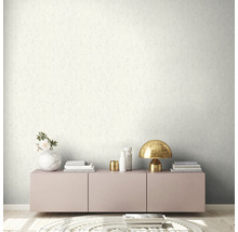 Papier peint intissé 38615-3 #Hygge structure uni gris blanc