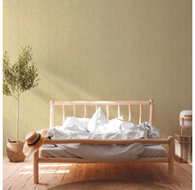 Papier peint intissé 38612-3 #Hygge structure tissu raphia jaune