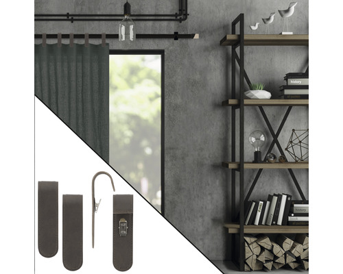 Vorhangzubehör Set mit Gardinenhaken und Aufbewahrungstaschen