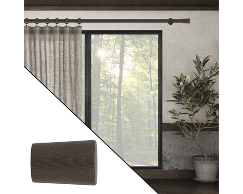 Tringle à rideaux avec rideau, embout et fenêtre pour la décoration intérieure