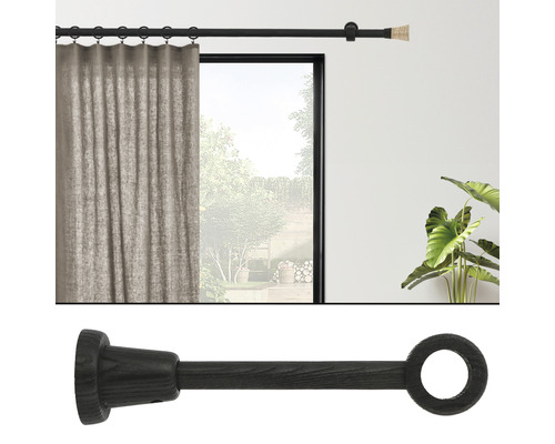 Gardinenstange mit Vorhang und Zubehör für die Fensterdekoration