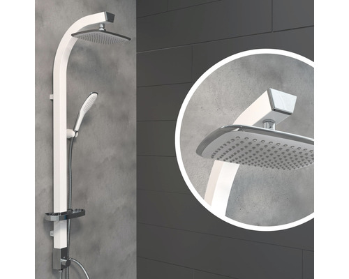 Colonne de douche avec douche de tête et douchette