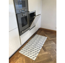 Bodenschutzmatte Vintage Floor 3D Cube grauweiß 65x100 cm