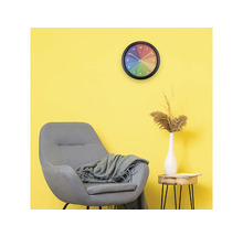 Horloge murale Joy plastique noir multicolore Ø 36 cm