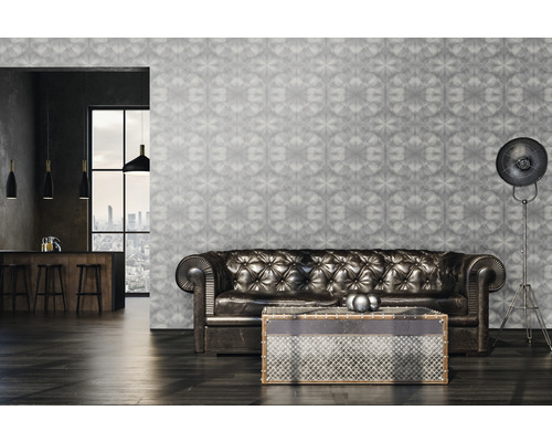 Papier peint intissé 386922 motif graphique gris béton Papier peint intissé 386922 motif graphique gris béton