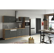 Meuble sous évier Held Möbel avec évier Sorrento lxpxh 110 x 60 x 86 cm anthracite mat démonté 478.6280