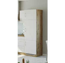 Armoire réfrigérateur Held Möbel pour réfrigérateur encastré 88 Sorrento lxpxh 60x60x200 cm blanc mat démontée tirant réversible (montage à gauche ou à droite)