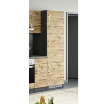 Cuisine avec armoires et tiroirs aspect bois