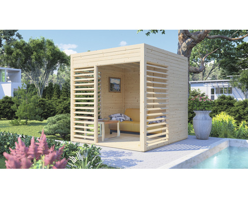 Pavillon Bertilo Unico 1 avec plancher, 226 x 234 cm naturel