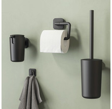 Badezimmer-Set mit Toilettenpapierhalter, Handtuchhalter, Becher und Toilettenbürste